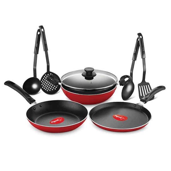 Image of Pigeon Mio Nonstick Cookware Set of 8 Pieces