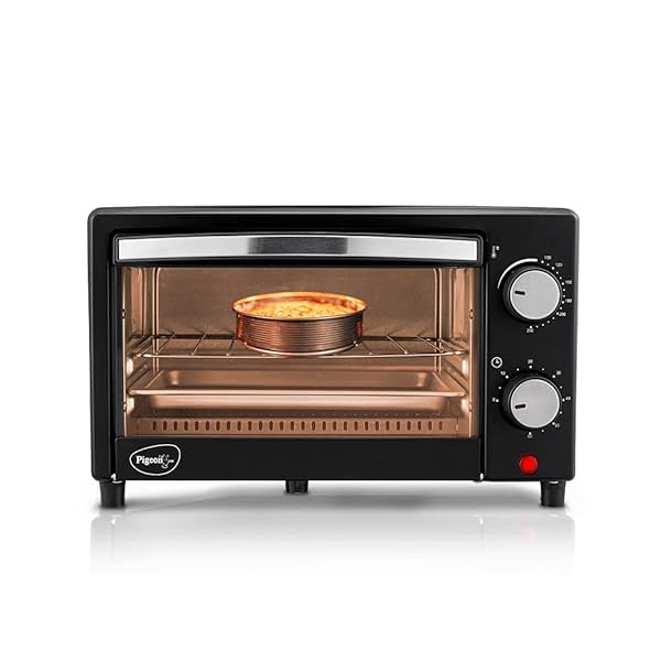 Image of Pigeon Oven Toaster Grill 9 Liters OTG without Rotisserie for Oven Toaster and Grill for grilling and baking Cakes (Grey