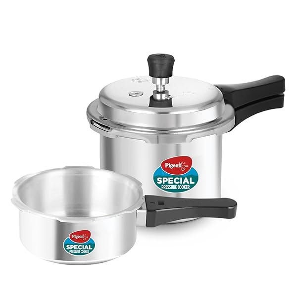 Image of Pigeon by Stovekraft (14331) Aluminium Pressure Cooker Combo 2 Litre and 3 Litre