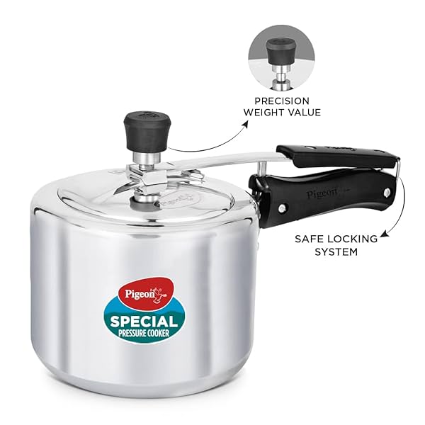 Image of Pigeon by Stovekraft 3 Litre Special Aluminium Inner Lid Non-Induction base Pressure Cooker