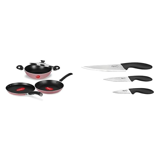 Image of Pigeon by Stovekraft Basics Aluminium Non-Stick Cookware Set, Set of 3 