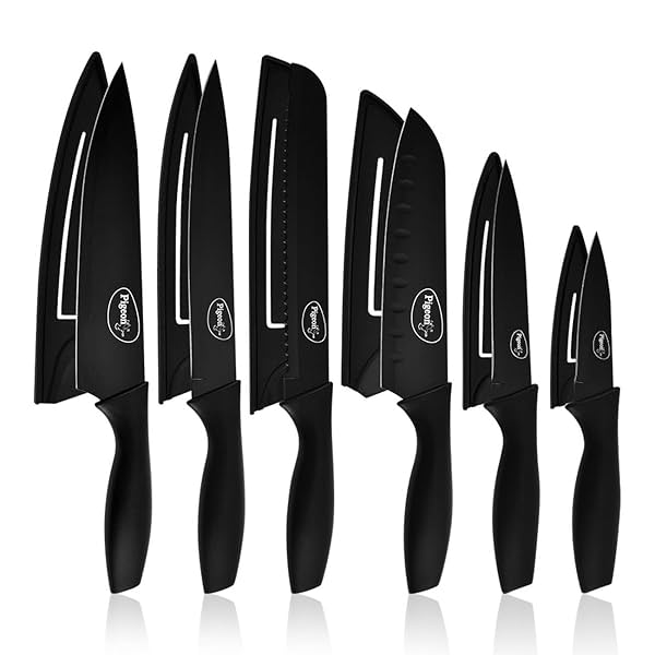 Image of Pigeon by Stovekraft Edge Carbon Knife Set 6 Pcs (Black)