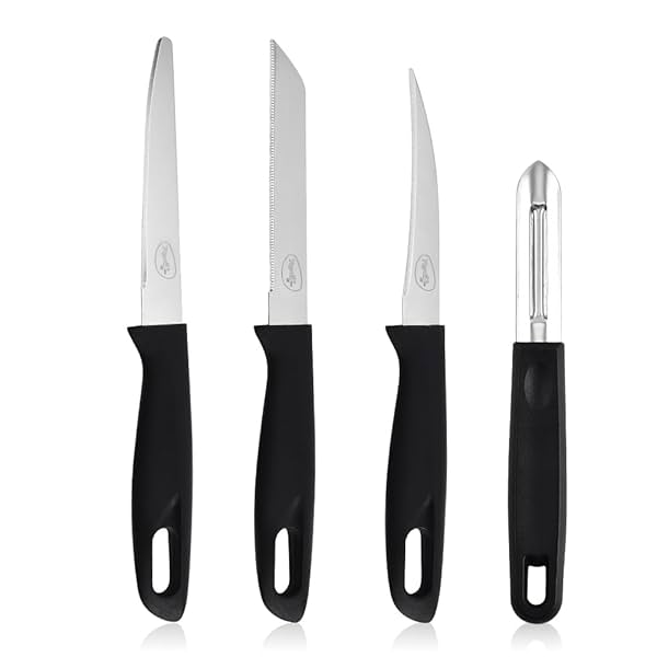 Image of Pigeon by Stovekraft Edge High Grade Stainless Steel 4 Pcs Kitchen Knife Set 