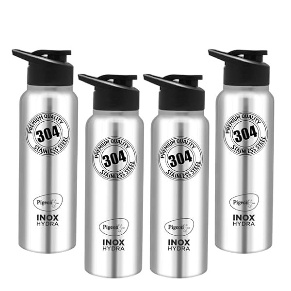 Image of Pigeon by Stovekraft Inox Hydra 900 ml Bottle (Pack of 4)