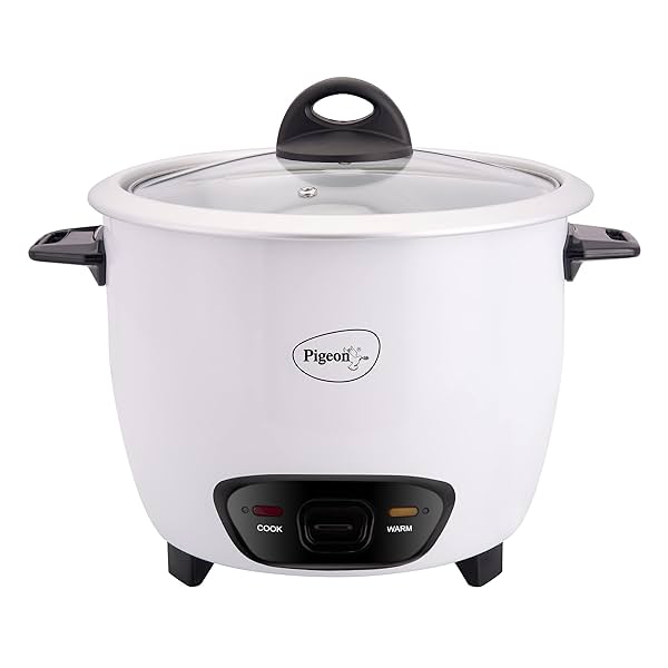 Image of Pigeon by Stovekraft Joy 1.8 Liter Electric Rice Cooker 700 Watt, White