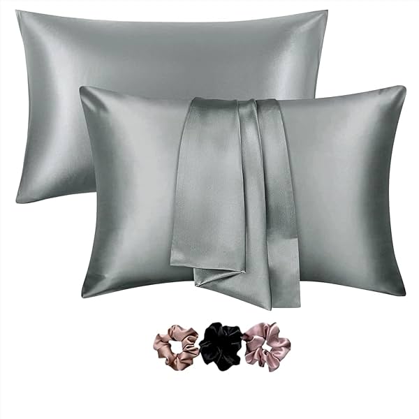 Image of Pillow Cover RYLAN Satin Silk Pillow Cover for Hair and Skin 2 Piece with 3 Piece 