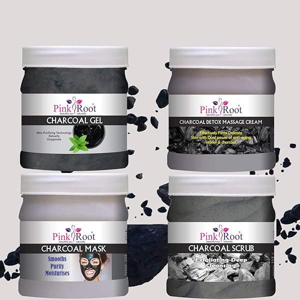 Image of Pink Root Charcoal Eco Facial Kit , 500gm Pack of 4