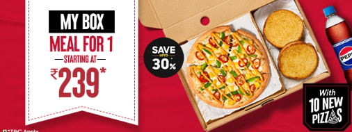 Image of Pizza Hut Offers : My box starting at just ₹239