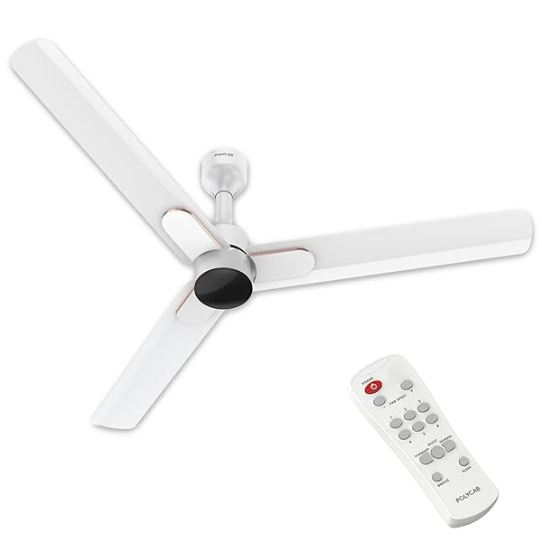 Image of Polycab Wizzy Neo DLX 1200mm 5-Star BLDC,Remote Ceiling fan 