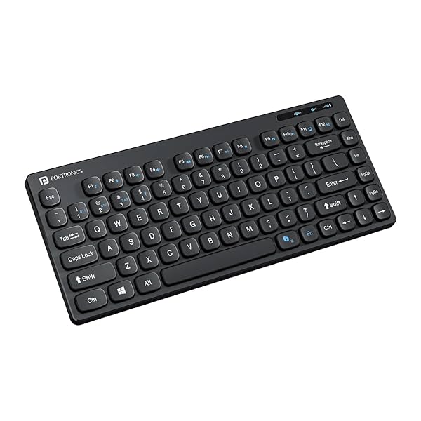 Image of Portronics Bubble Multimedia Wireless Keyboard 2.4 GHz & Bluetooth 5.0 Connectivity