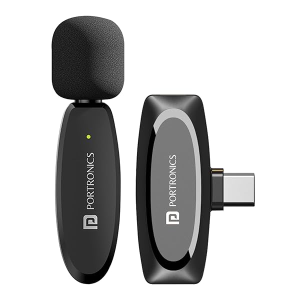 Image of Portronics Dash 7 Omnidirectional Type C Wireless Microphone, Noise Cancellation