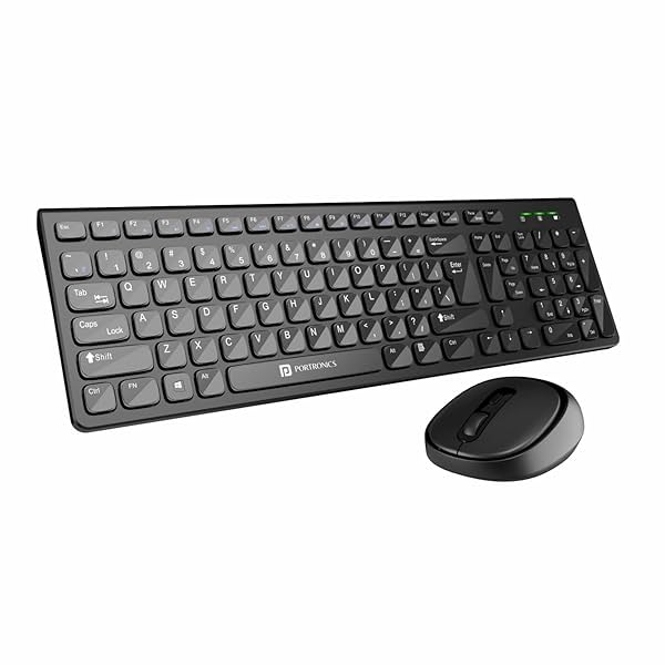 Image of Portronics Key7 Combo Wireless Keyboard & Mouse Set with 2.4 GHz USB Receiver