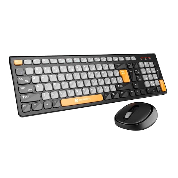 Image of Portronics Key7 Combo Wireless Keyboard & Mouse Set with 2.4 GHz USB Receive