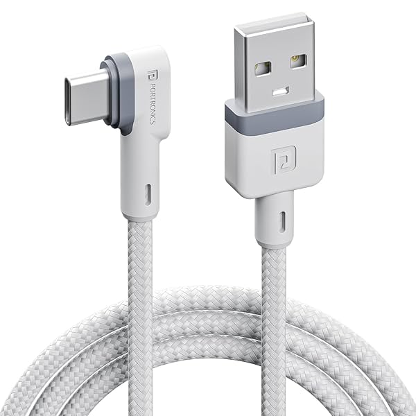 Image of Portronics Konnect L POR-1403 Fast Charging 3A Type-C Cable 1.2 Meter with Charge & Sync Function for All Type-C Devices