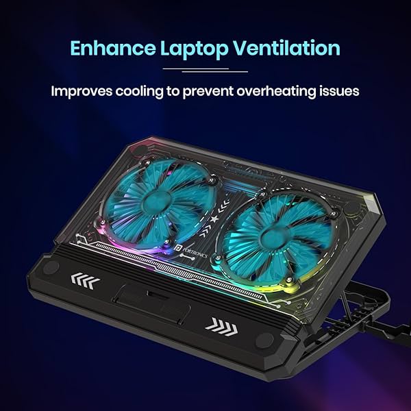 Image of Portronics My Buddy Air 5 Laptop Cooling Pad with Dual Cooling Fans