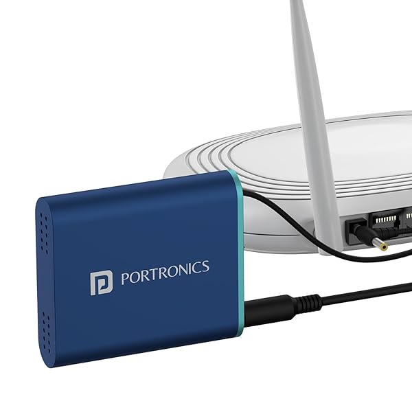 Image of Portronics Power Plus Advanced Mini Router UPS for 12V DC WiFi Router 