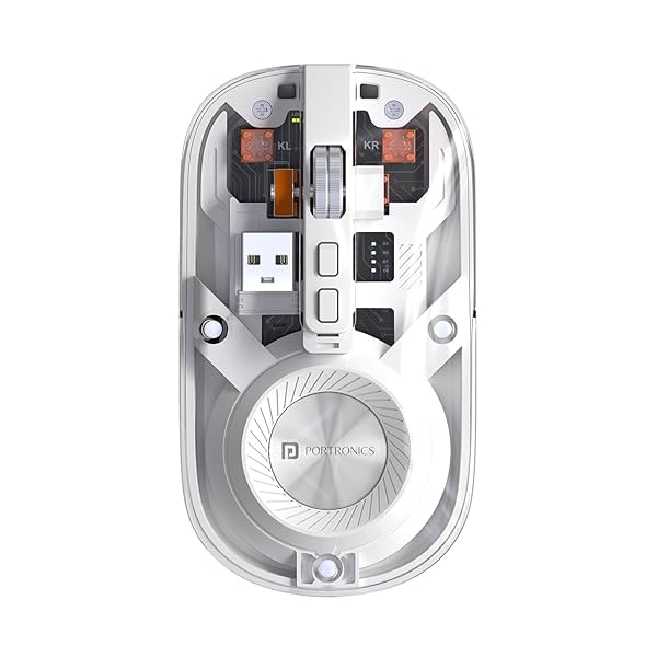 Image of Portronics Toad 8 Transparent Wireless Bluetooth Mouse 