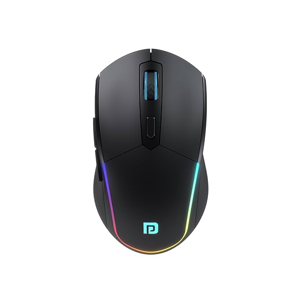 Image of Portronics Toad One Bluetooth Mouse with 2.4 GHz & BT 5.3 Dual Wireless, 6 Buttons, Rechargeable, RGB Lights