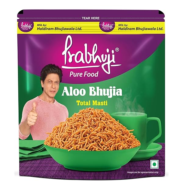 Image of Prabhuji Aloo Bhujia, Potato Namkeen Party Snack Food- 900g