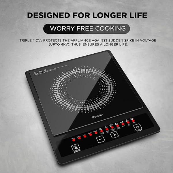 Image of Preethi Indicook IC123 Induction Cooktop, 1600-Watt Electric Stove 