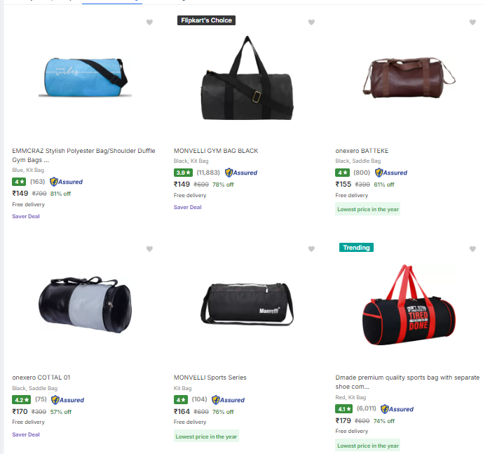 Image of Premium Gym Bag @ Starting ₹149