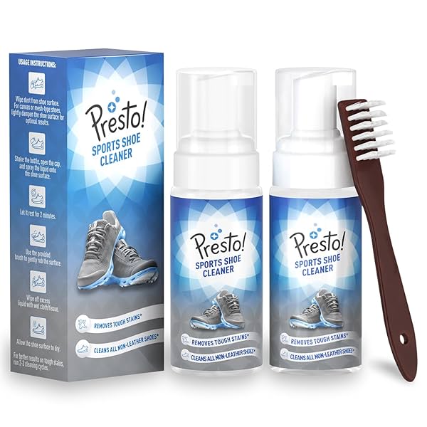 Image of Presto! Sports Shoe Cleaner With Brush 150ml*2