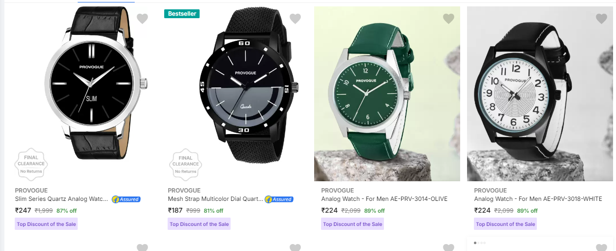 Image of Provogue Wrist Watches Start from ₹247