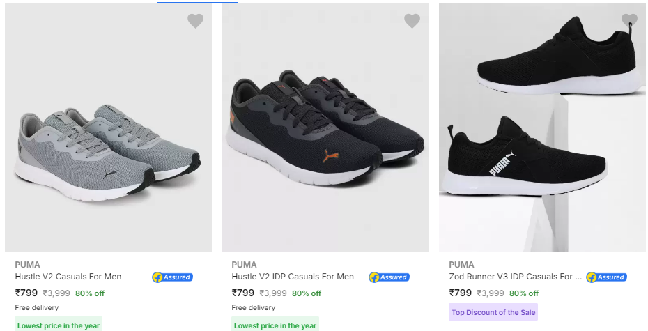 Image of Puma Branded Shoes @ Minimum 80% Discount