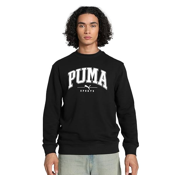 Image of Puma Cotton Blend Men Crew Neck Sweatshirt