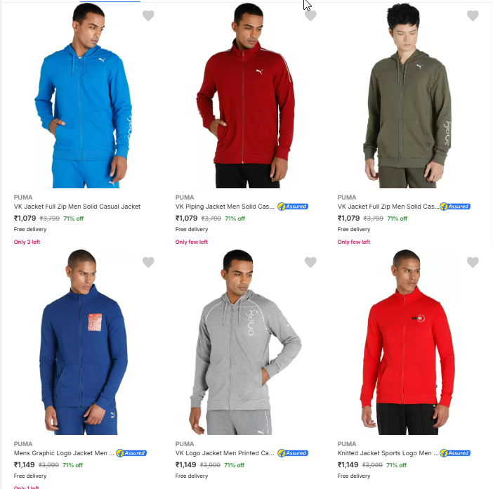 Image of Puma Men's Jackets @ Flat 71% Discount