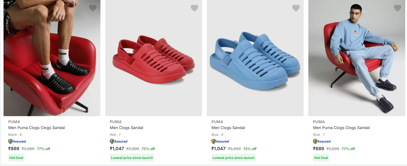 Image of Puma Men’s Sandals starting @ ₹889