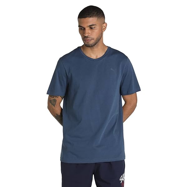 Image of Puma Men's Solid Regular Fit T-Shirt