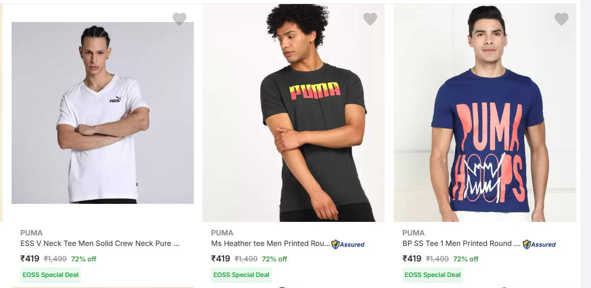 Image of Puma Mens T Shirts Min. 70% Discount