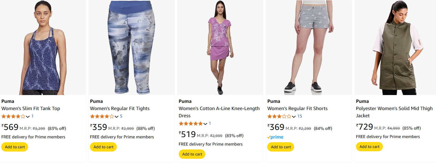 Image of Puma Women's Fashion Minimum 83% Discount