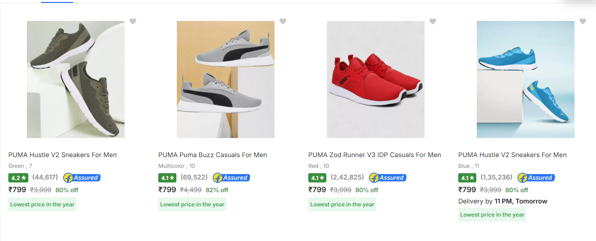 Image of Puma men's shoes flat ₹799