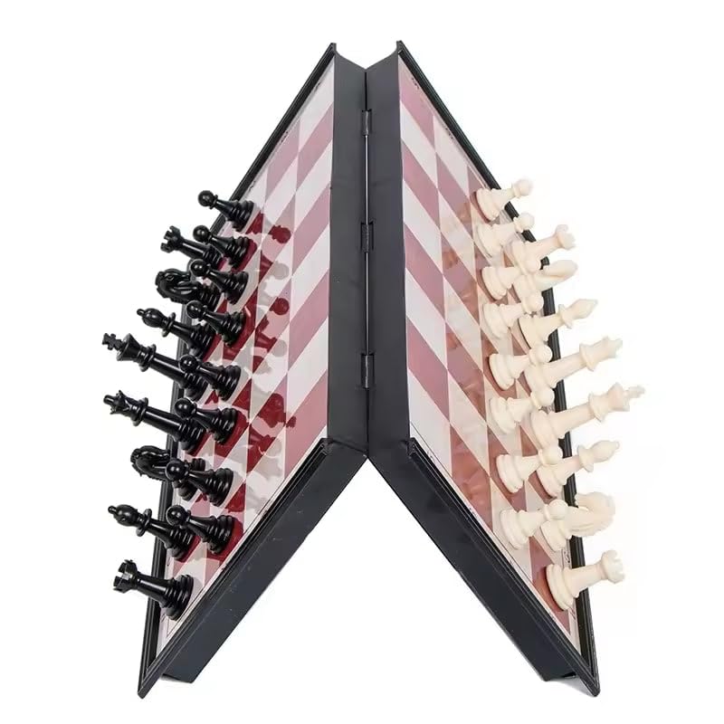 Image of RECTITUDE 19.5X19.5X1.75 cm Mini Plastic Magnetic Folding Chess Set,