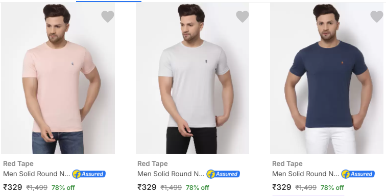 Image of RED TAPE Men T-Shirt Starting at ₹329