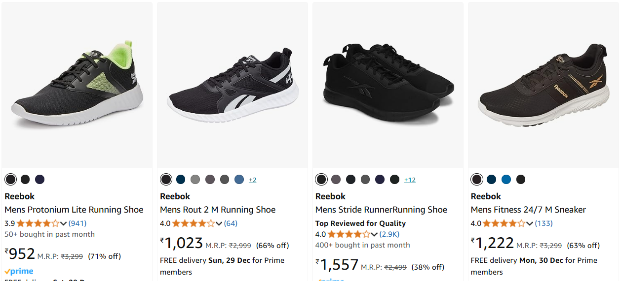 Image of REEBOK Glide Running Shoes For Men Starting at ₹952 