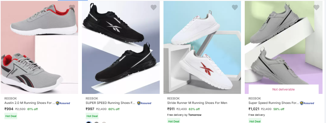 Image of REEBOK Running Shoes For Men Starting at ₹994