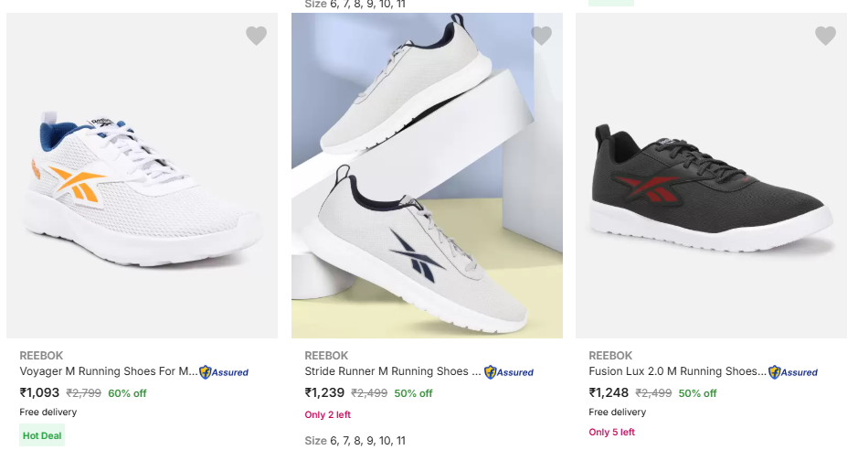 Image of REEBOK Voyager M Running Shoes up to 60% Discount