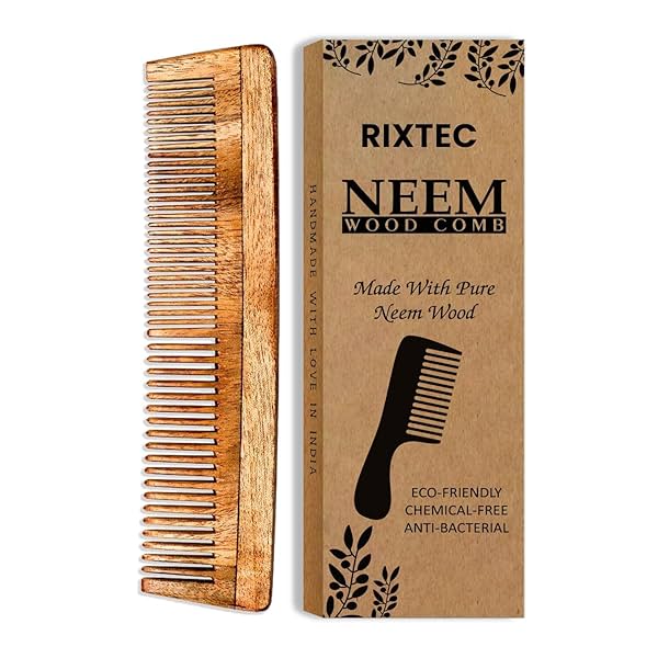 Image of RIXTEC Neem Comb, Wooden Comb