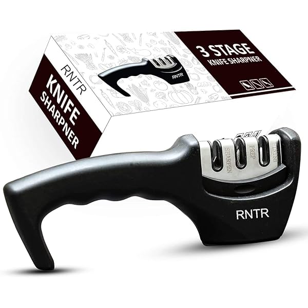 Image of RNTR Knife Sharpener Manual 3 Stage Knife Sharpener