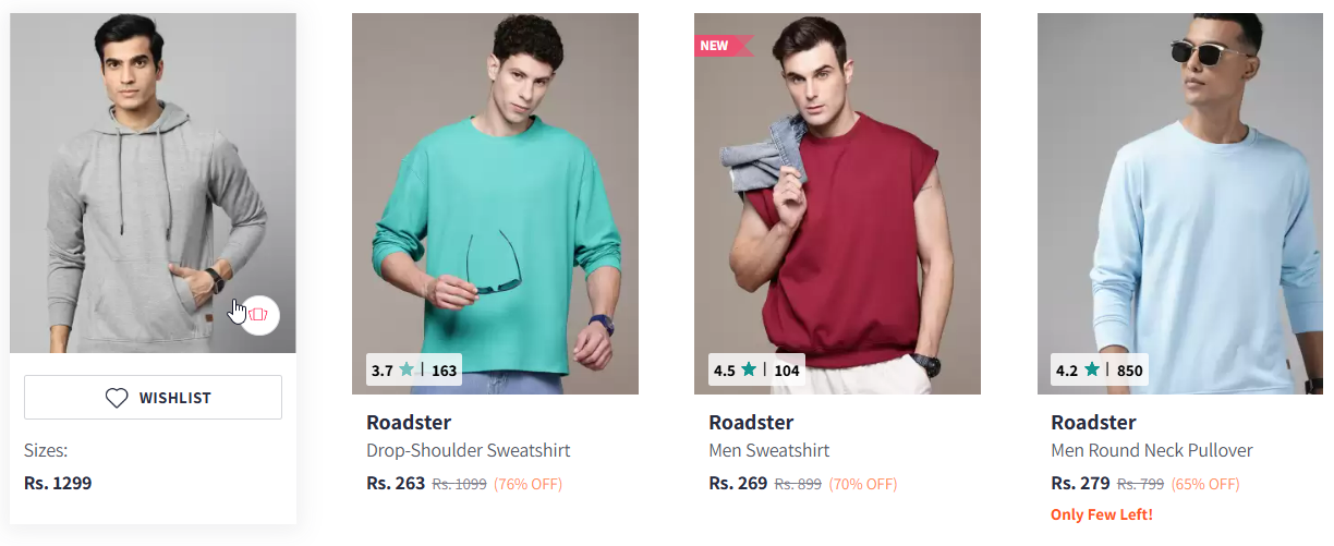 Image of ROADSTER Men Fashion Clothes up to 80% Discount 