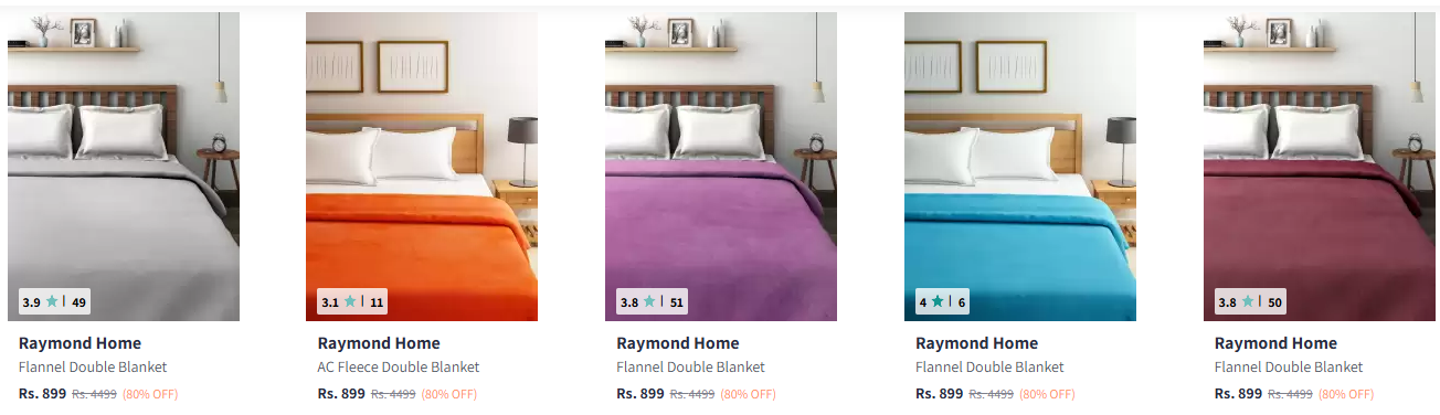 Image of Raymond Home Blanket minimum 70-80% Discount