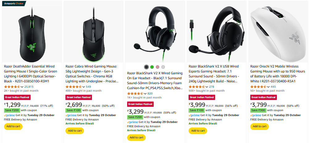 Image of Razer : APPLY COUPON UP-TO ₹2000