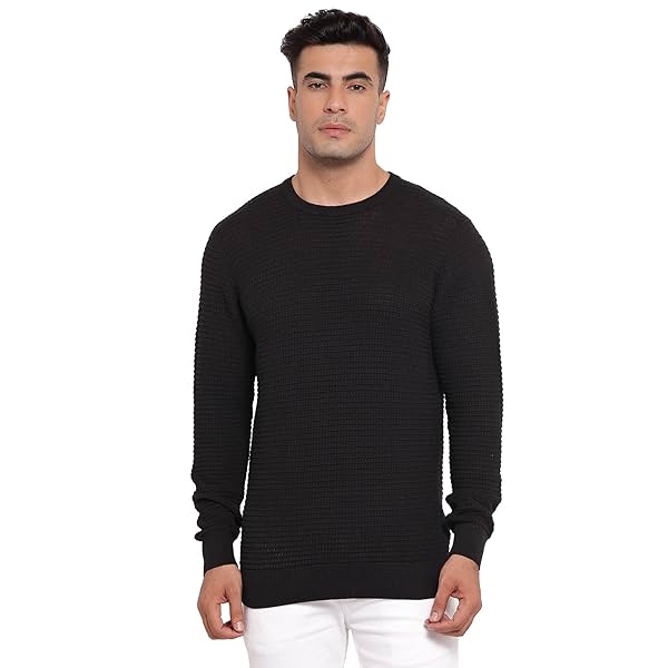 Image of Red Tape Men Black Sweater