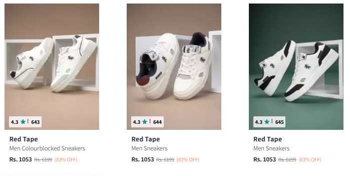 Image of Red Tape Men Fashion Casaul shoes Starts Price @ ₹1053