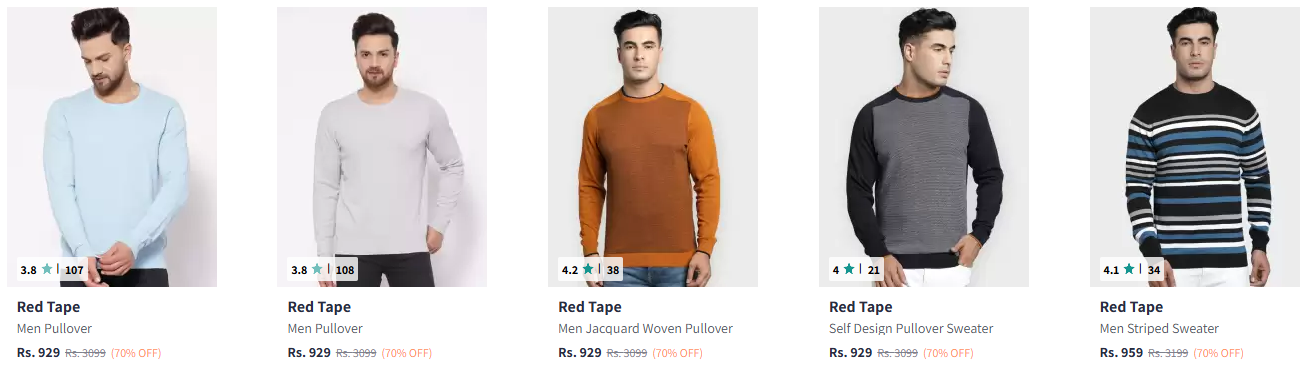 Image of Red Tape Men Sweaters up to 70% Discount