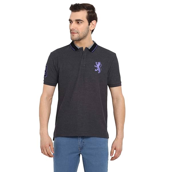 Image of Red Tape Men's Solid Regular Fit Polo