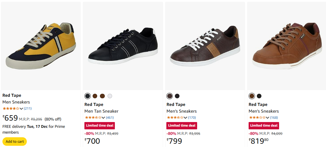 Image of Red Tape Men's sneakers Up to 80% Discount